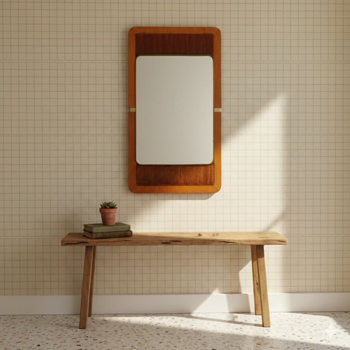 Specchio vintage cornice legno - specchio,