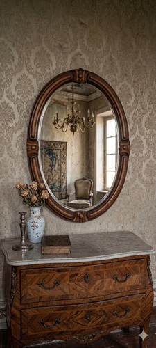 Specchio antico ovale classico - antico,