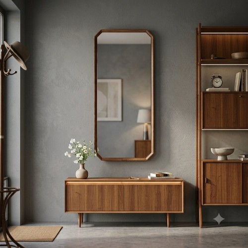 Specchio vintage rettangolare - specchio,