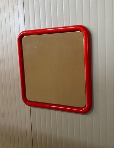 Specchio plastica rosso - specchio, in