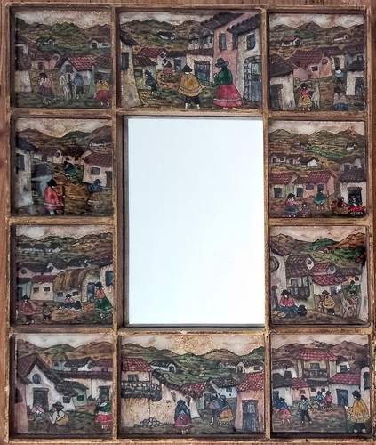 Specchiera vintage legno - specchiera,
