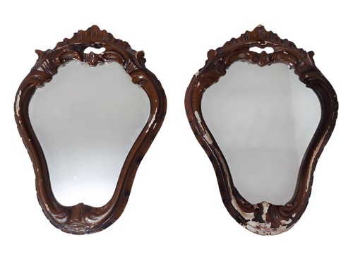 Coppia specchi antichi con - coppia,